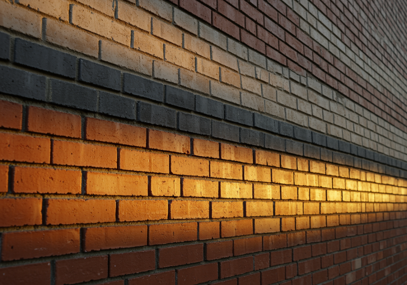 multi-colored brick wall